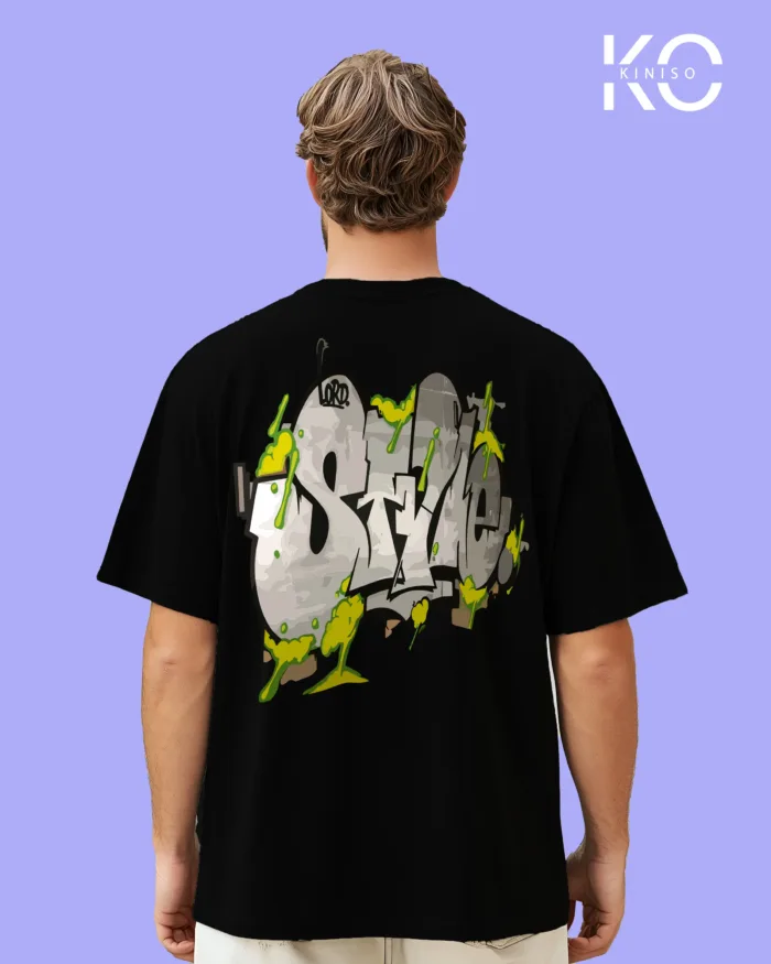 Oversized Graffiti Themed T-Shirt for Men with Style Print - Image 15