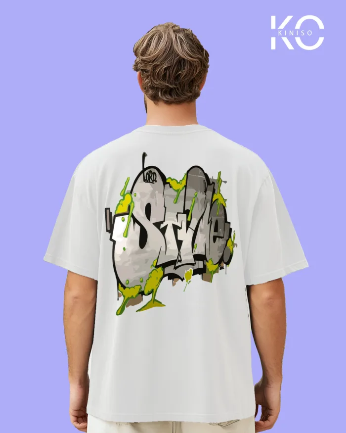 Oversized Graffiti Themed T-Shirt for Men with Style Print - Image 16