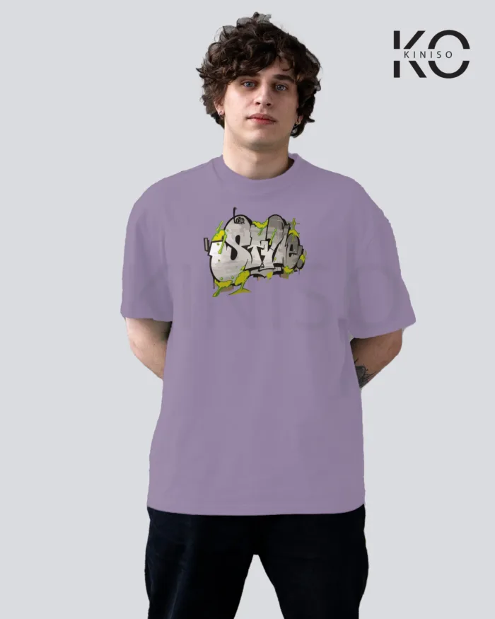 Oversized Graffiti Themed T-Shirt for Men with Style Print - Image 6