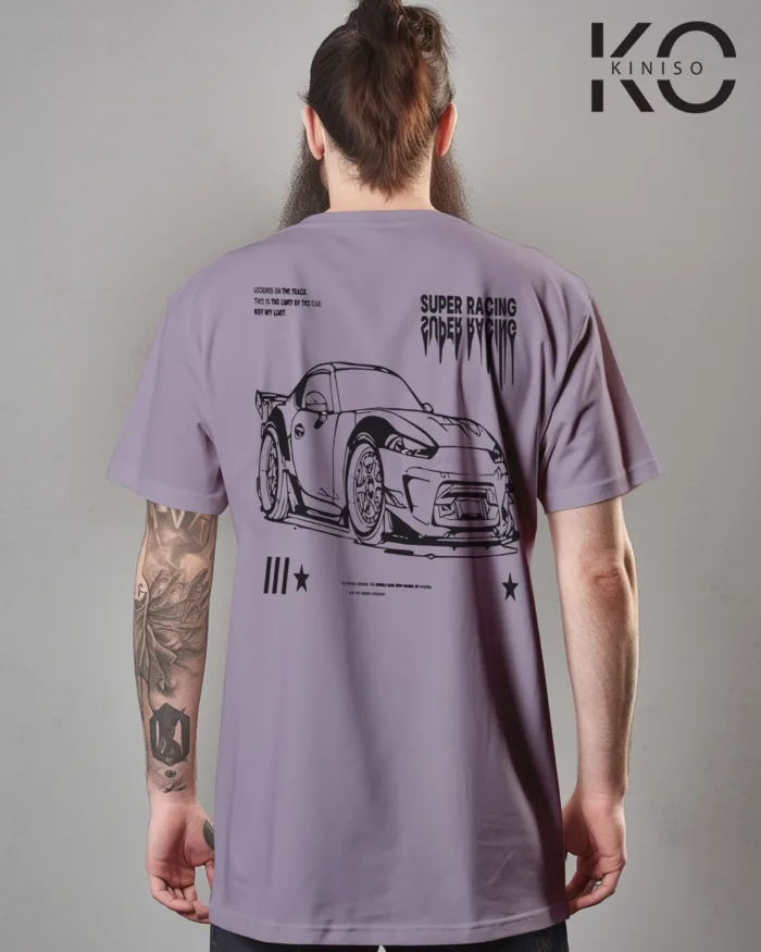 Graphic car racing t shirt for men with Super Racing Car Style Printed - Image 5