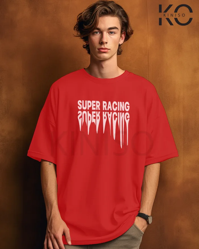 Graphic car racing t shirt for men with Super Racing Car Style Printed - Image 12