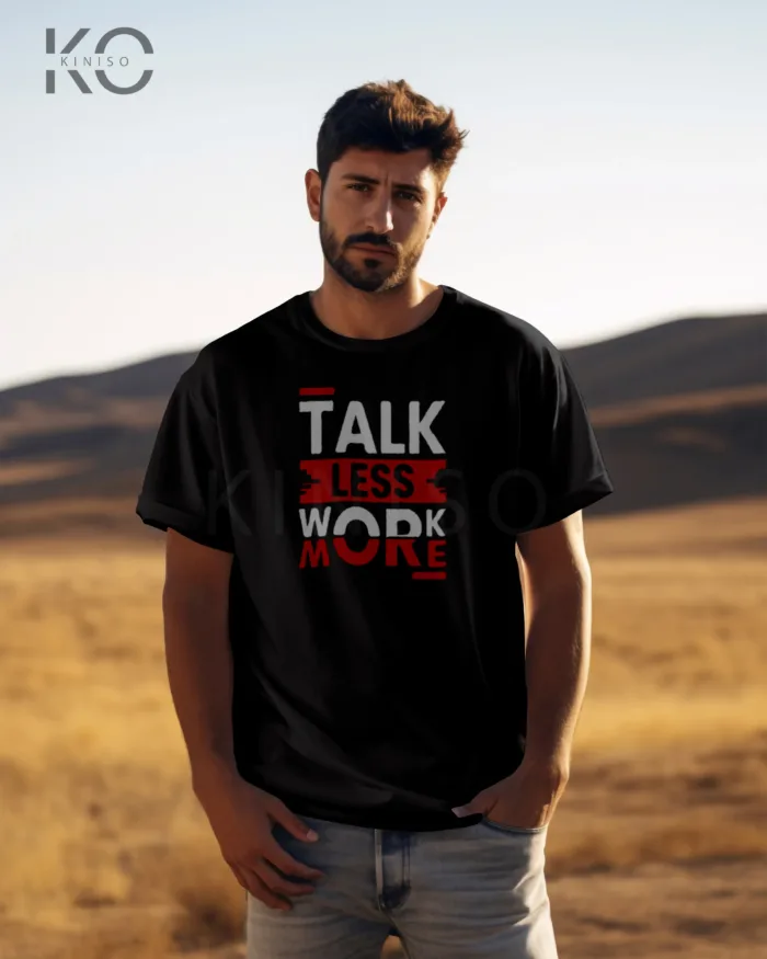 Half Sleeve T-Shirt for Men – Designer – Talk Less Work More - Image 8