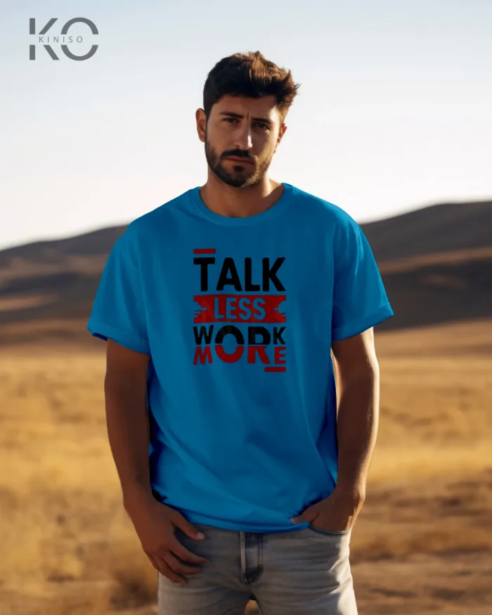 Half Sleeve T-Shirt for Men – Designer – Talk Less Work More - Image 7