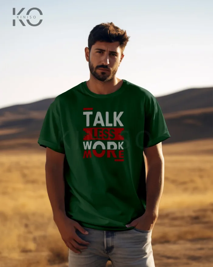 Half Sleeve T-Shirt for Men – Designer – Talk Less Work More - Image 6