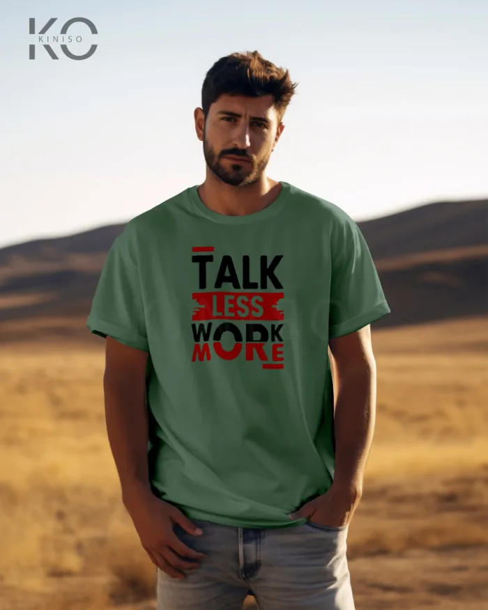 Half Sleeve T-Shirt for Men – Designer – Talk Less Work More - Image 3