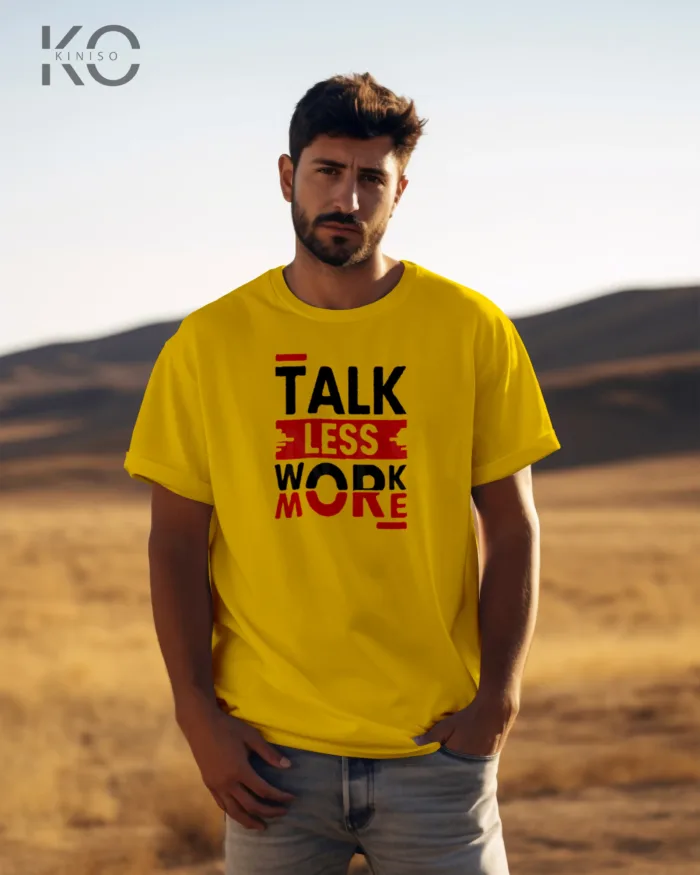 Half Sleeve T-Shirt for Men – Designer – Talk Less Work More - Image 2