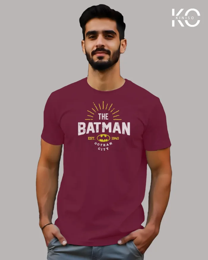 Movie Lovers t shirts with The Batman Design Printed for men in Bangladesh