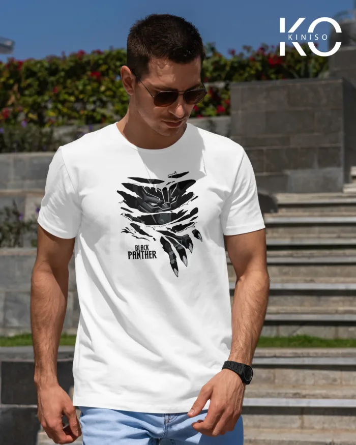Movie Lovers t shirts with Black Panther Design Printed for men in Bangladesh - Image 3