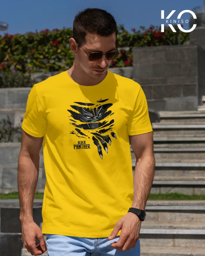 Movie Lovers t shirts with Black Panther Design Printed for men in Bangladesh - Image 2