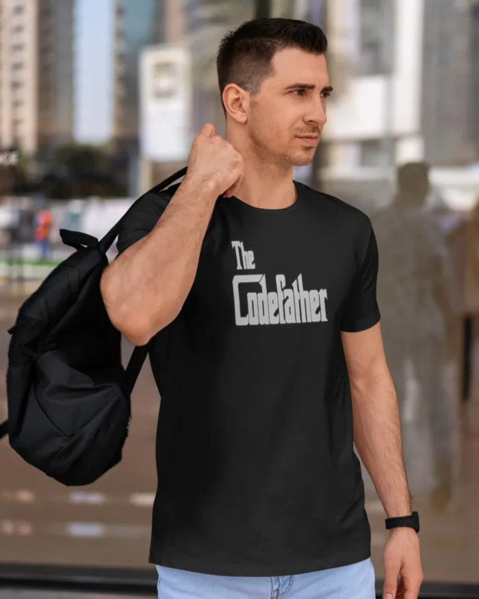 Engineer Tees - The Codefather - Geeky Male's Staff Neck Half Sleeve Tee in Dhaka - Image 8