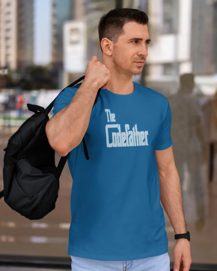 Engineer Tees - The Codefather - Geeky Male's Staff Neck Half Sleeve Tee in Dhaka - Image 7