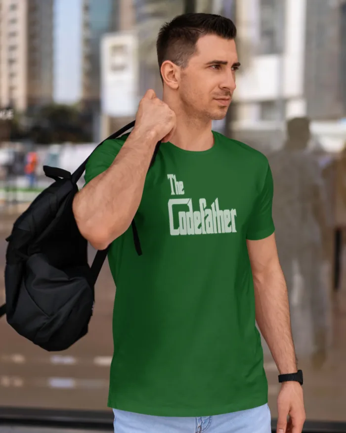 Engineer Tees - The Codefather - Geeky Male's Staff Neck Half Sleeve Tee in Dhaka - Image 6