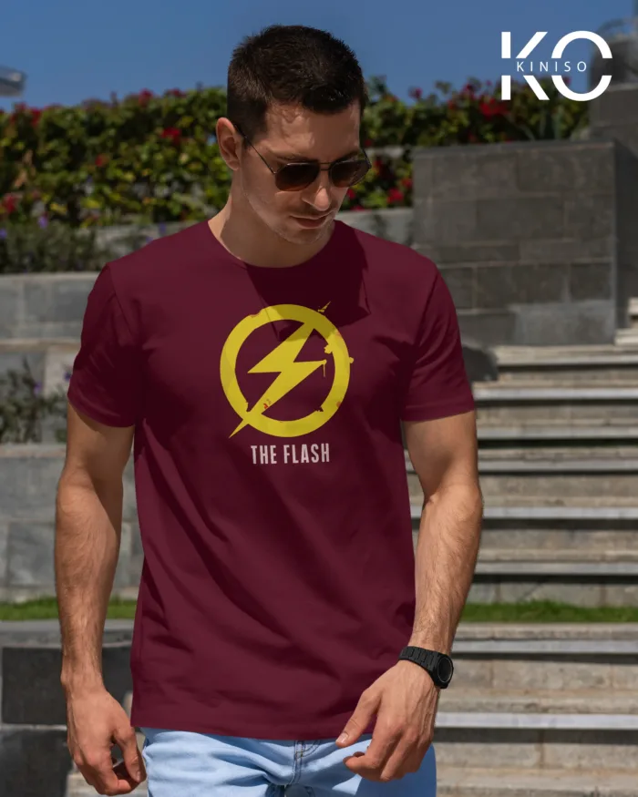Movie Lovers t shirts with The Flash Symbol Printed for men in Bangladesh