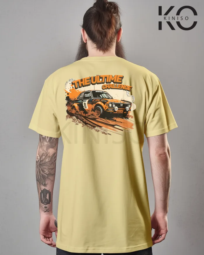 Graphic car t shirt design for males with The Ultimate Challenge Style Printed - Image 11