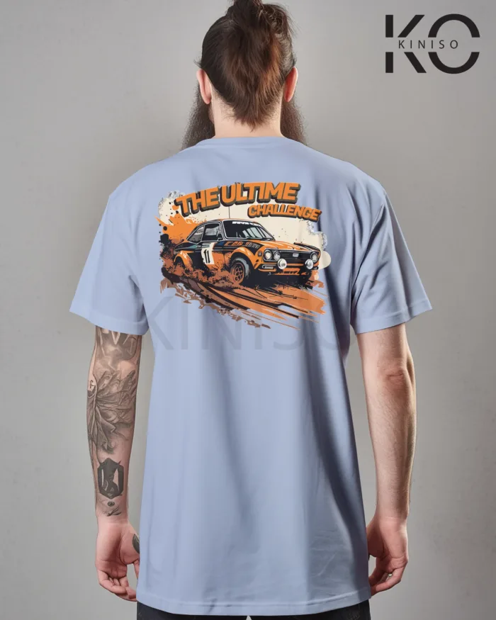 Graphic car t shirt design for males with The Ultimate Challenge Style Printed - Image 7