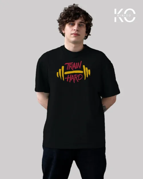 Train Hard in Gym Black