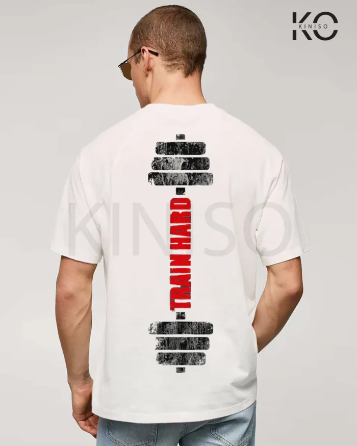 Train hard Printed Gym themed T-Shirt for Men - Image 3