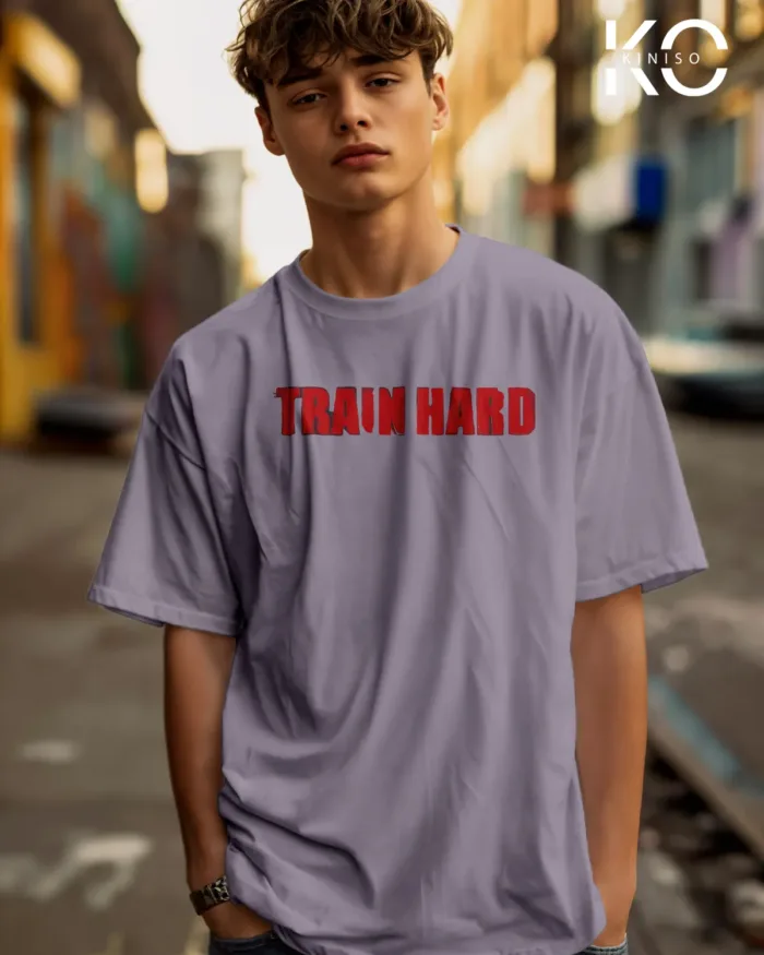 Train hard Printed Gym themed T-Shirt for Men - Image 10