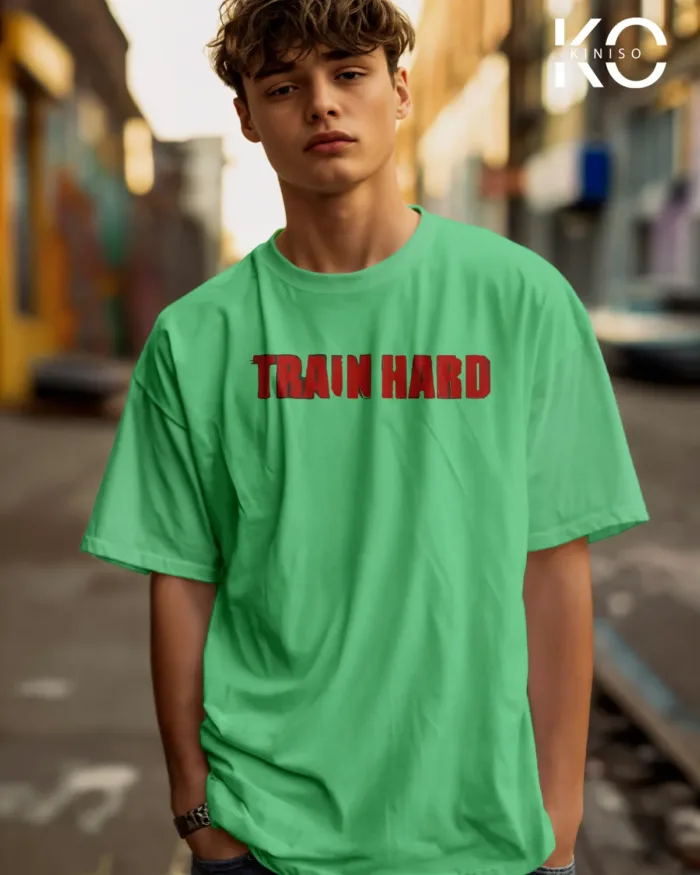 Train hard Printed Gym themed T-Shirt for Men - Image 8