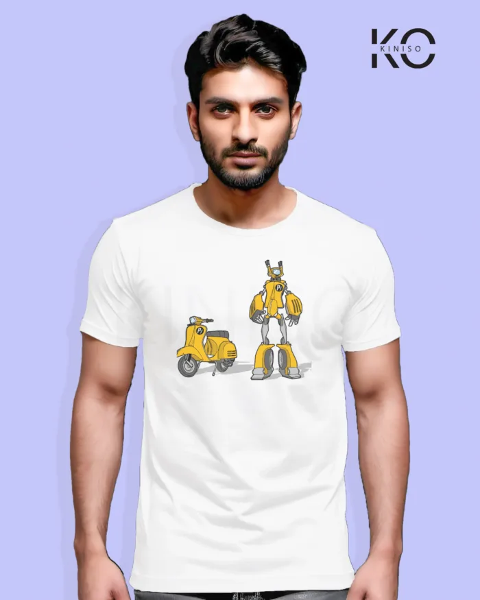 Motorcycle T-Shirt with Transformer Scooter design in Bangladesh