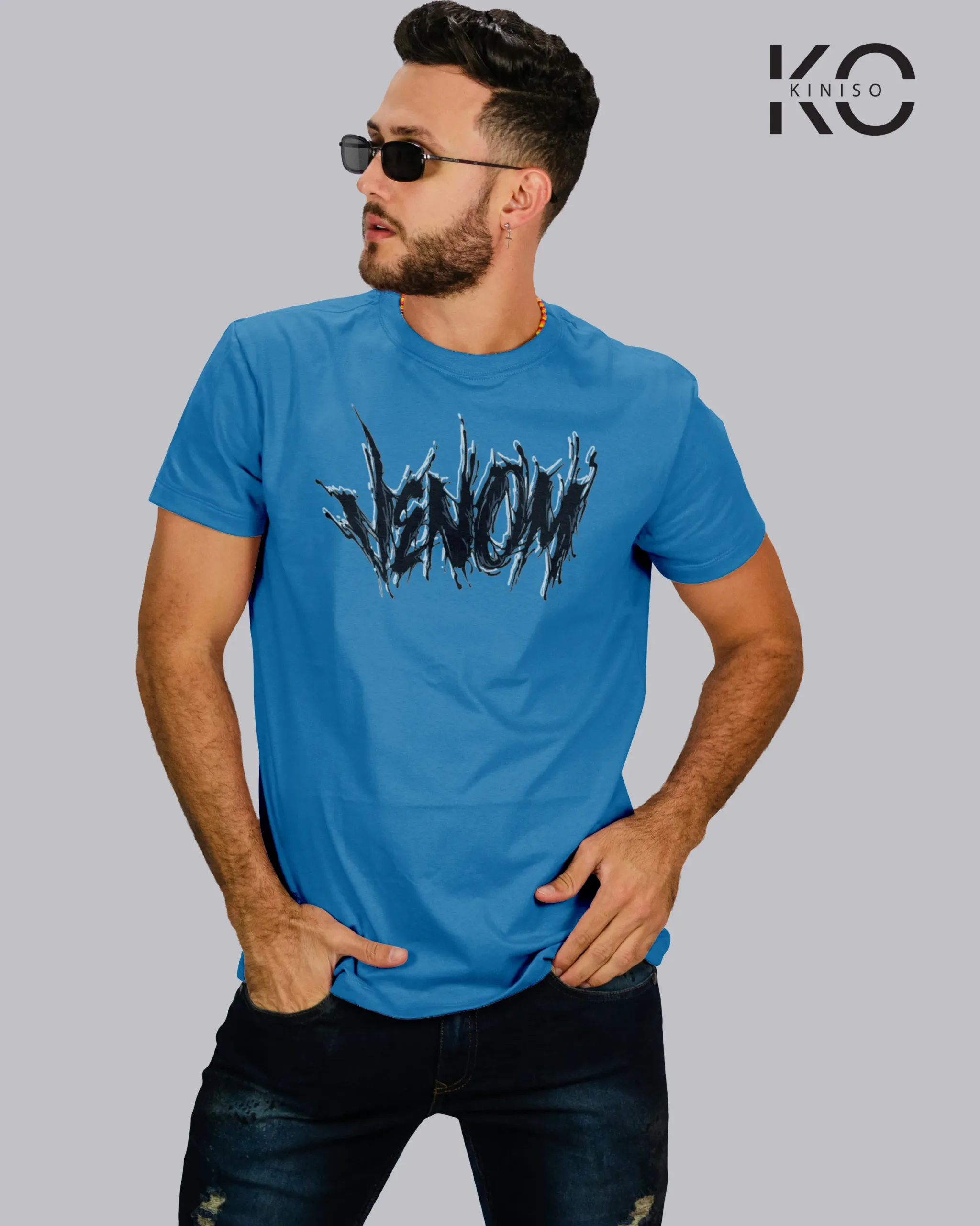 Venom Text Art Ocean Blue scaled