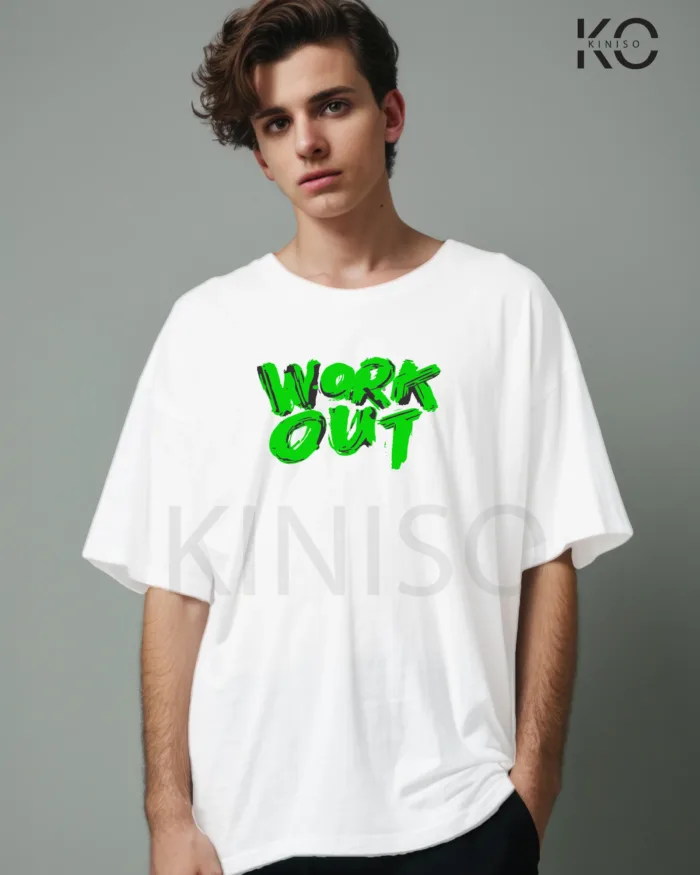 Gym mens t shirts with What if it does work text Design printed - Image 4