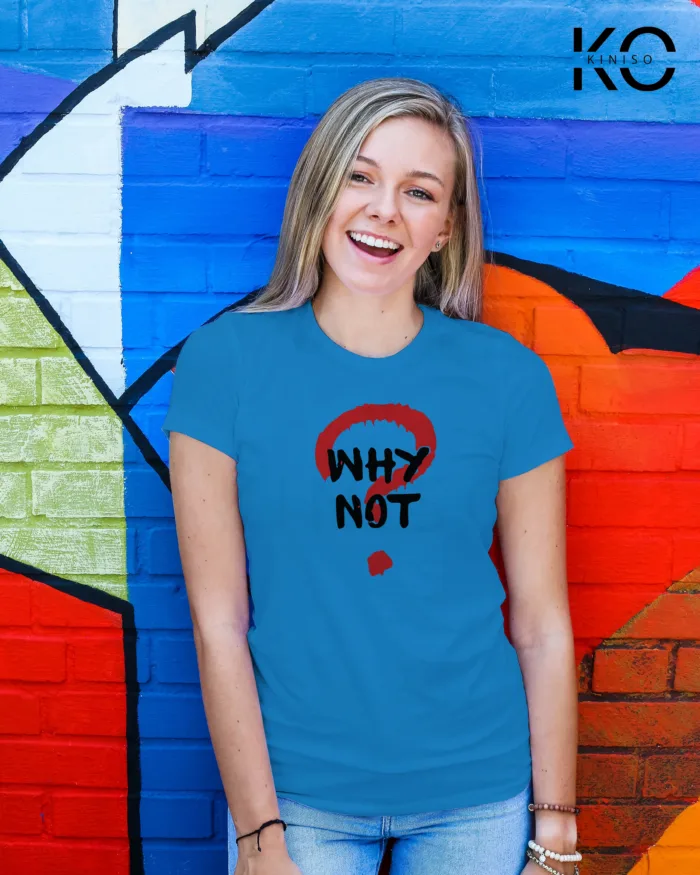 Round Neck Half Sleeve T-Shirt for Women – Designer - Why Not - Image 7