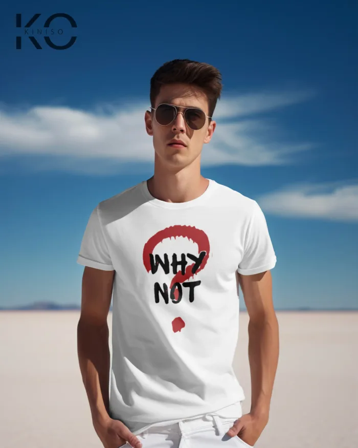 Half Sleeve T-Shirt for Men – Designer – Why Not - Image 3