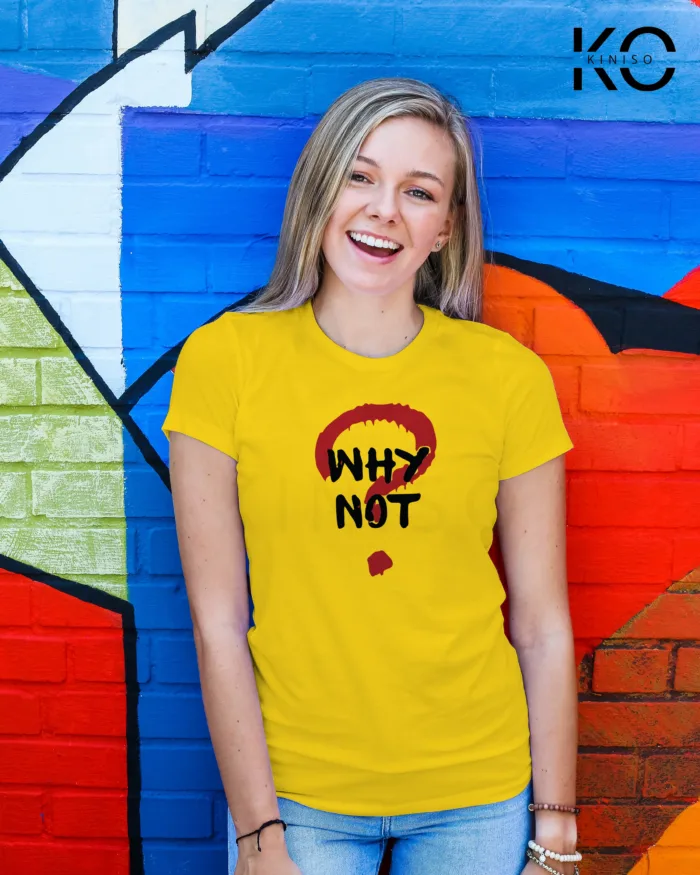 Round Neck Half Sleeve T-Shirt for Women – Designer - Why Not