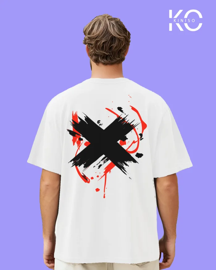 Graffiti Printed T-Shirts with X Cross in Blood for Music Lovers - Image 9