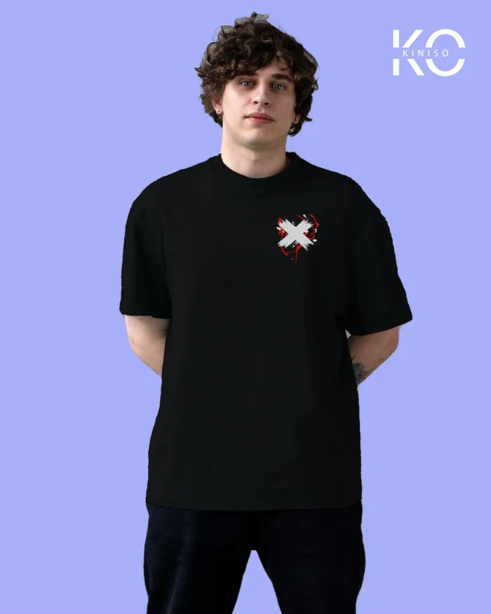 Graffiti Printed T-Shirts with X Cross in Blood for Music Lovers - Image 8
