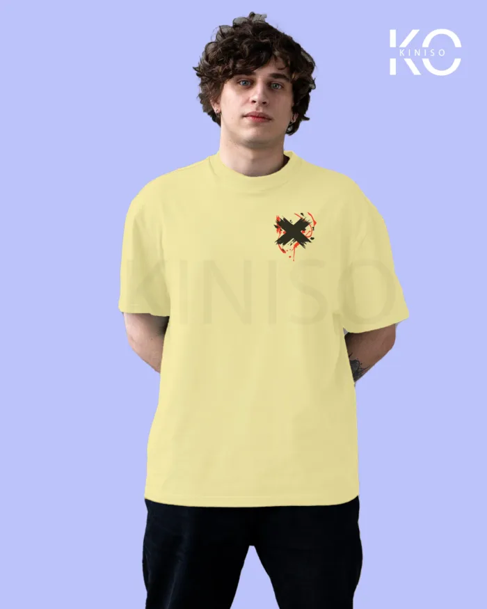 Graffiti Printed T-Shirts with X Cross in Blood for Music Lovers - Image 5