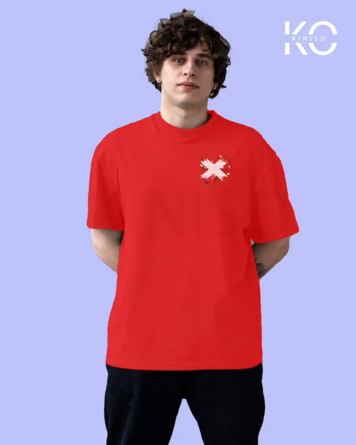 Graffiti Printed T-Shirts with X Cross in Blood for Music Lovers - Image 3