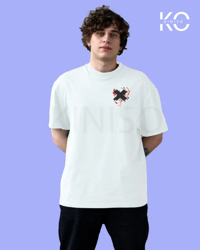 Graffiti Printed T-Shirts with X Cross in Blood for Music Lovers - Image 2