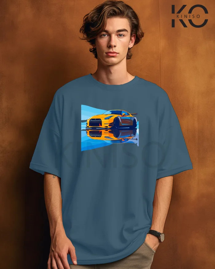 car t shirt design for males with Yellow Car Mirage Style Printed - Image 7