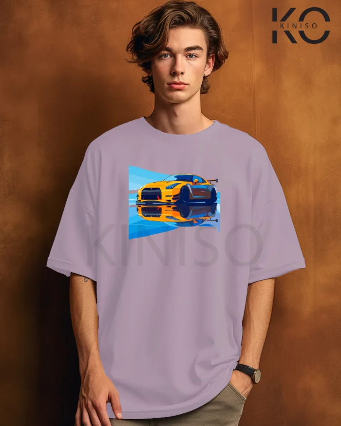 car t shirt design for males with Yellow Car Mirage Style Printed - Image 6