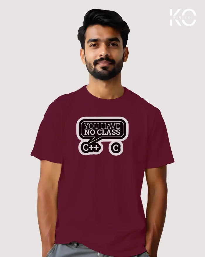 Engineer Printed T-Shirt with You Have no Class Design