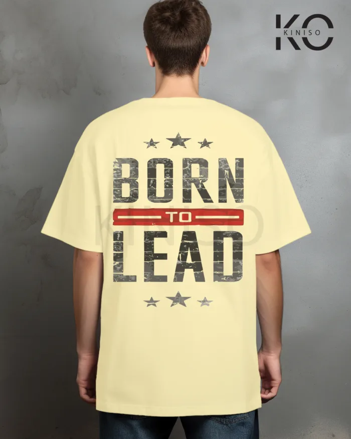 Stylish t shirt for gym with Born to lead printed for males - Image 11