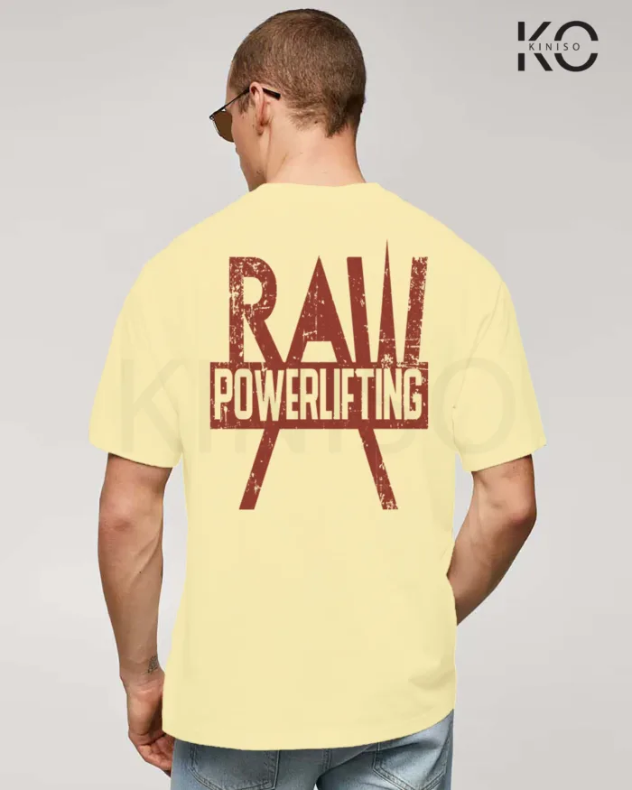 Gym t shirt for men with Raw Power Lifting Design printed - Image 11