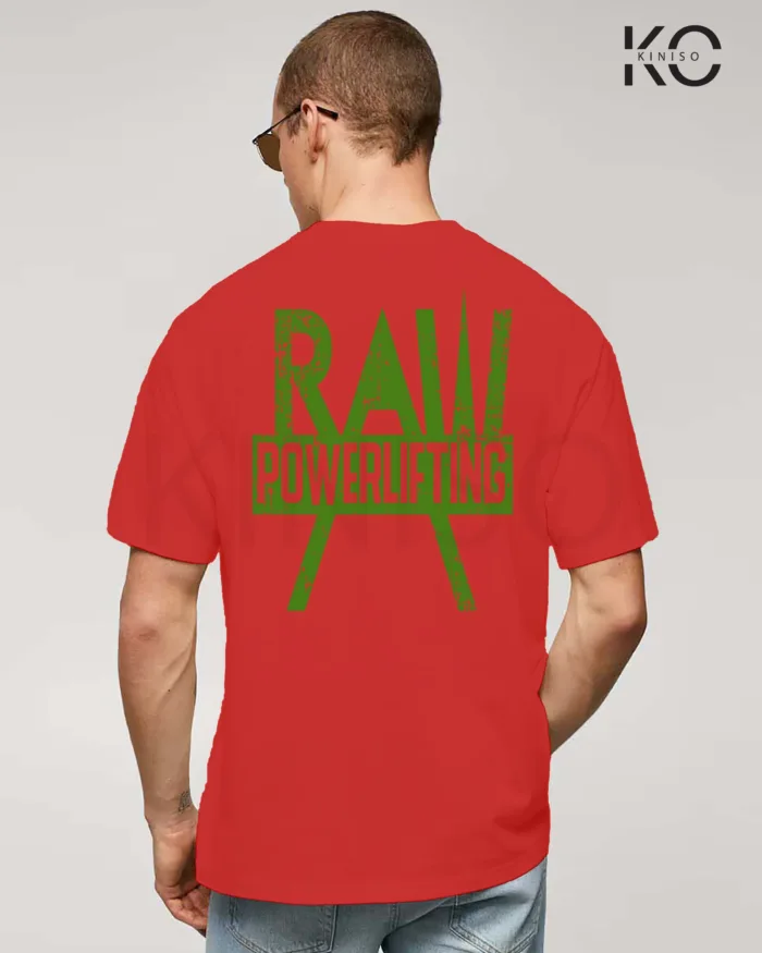 Gym t shirt for men with Raw Power Lifting Design printed - Image 5
