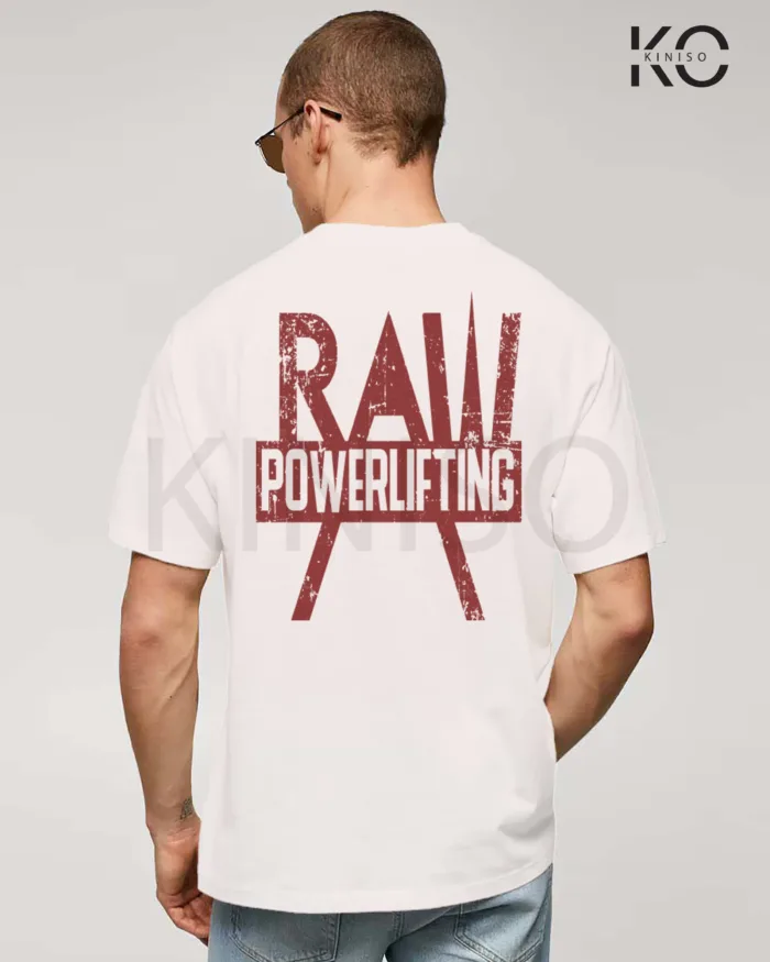 Gym t shirt for men with Raw Power Lifting Design printed - Image 3
