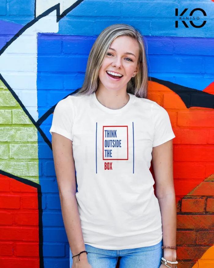 Round Neck Half Sleeve T-Shirt for Women – Designer - Think Outside The Box