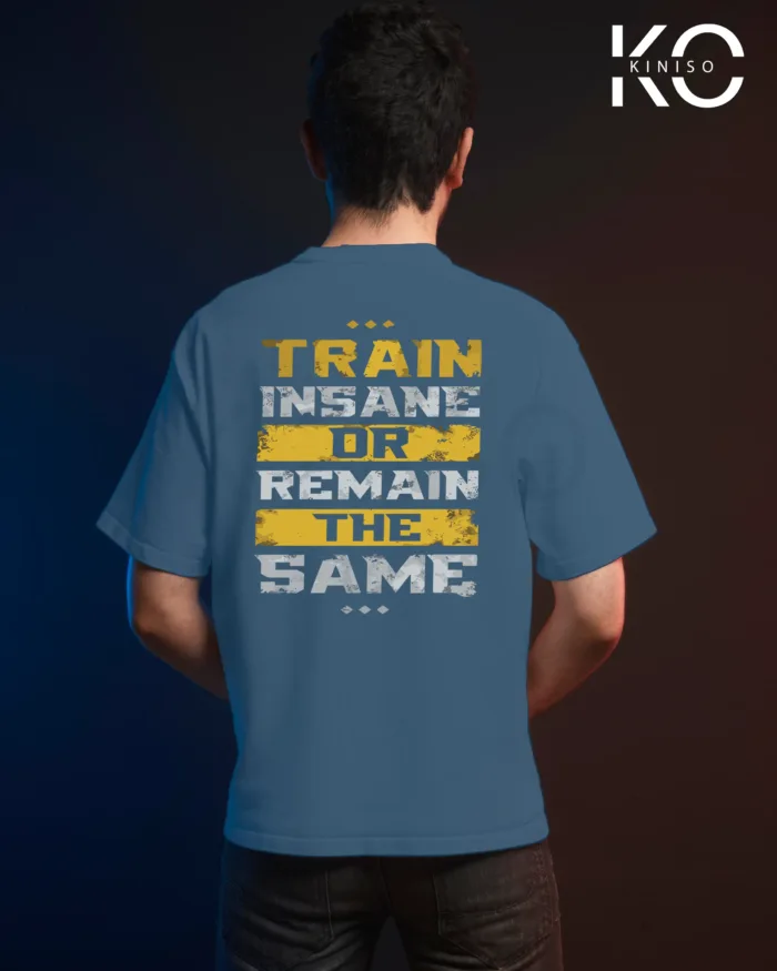 T-shirt for gym with Train insane Design printed for men - Image 4