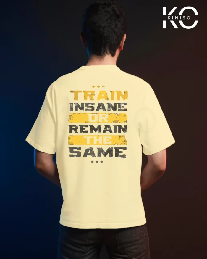 T-shirt for gym with Train insane Design printed for men - Image 13