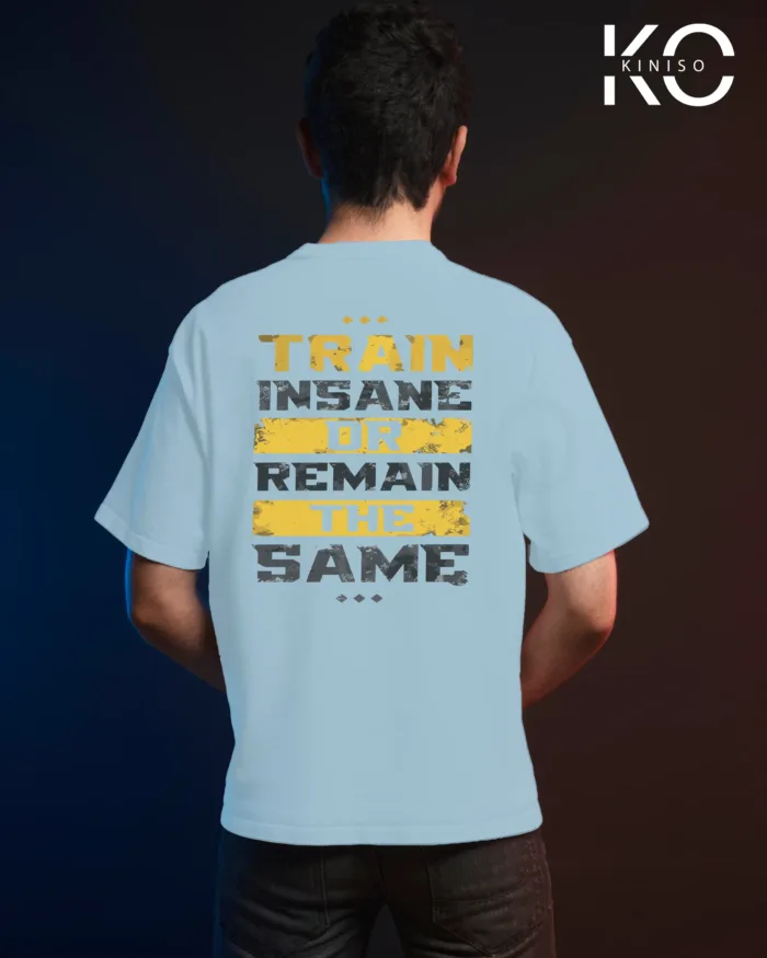 T-shirt for gym with Train insane Design printed for men - Image 9