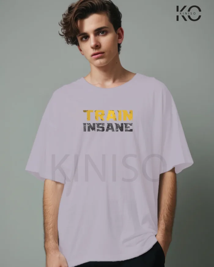 T-shirt for gym with Train insane Design printed for men - Image 16