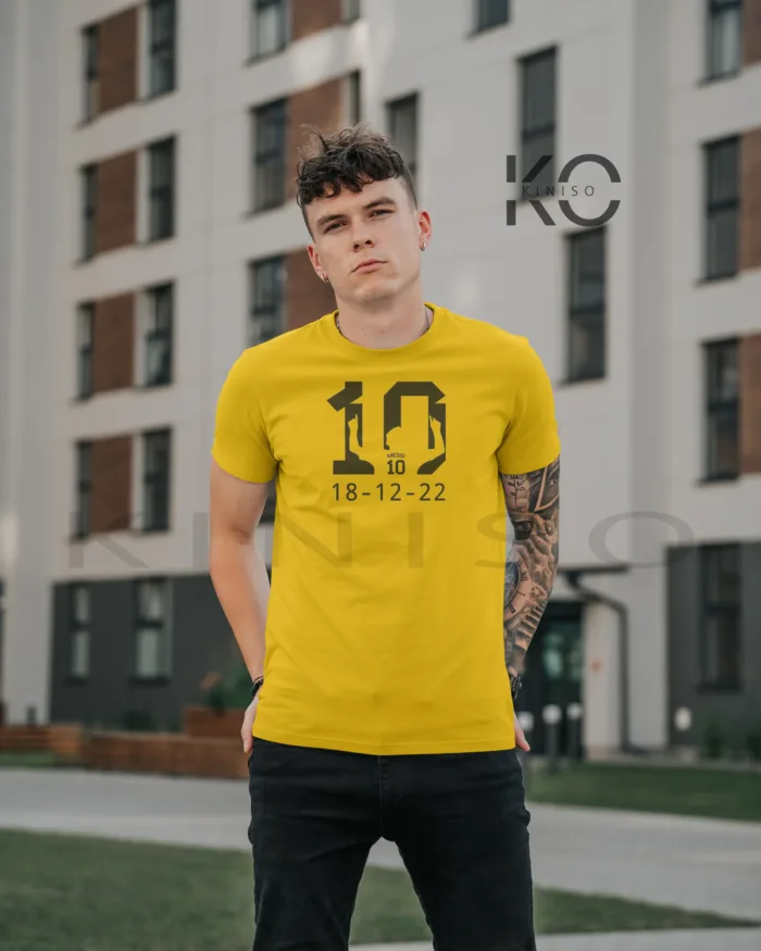 Messi World Cup Winning Date Printed T-Shirts for Men