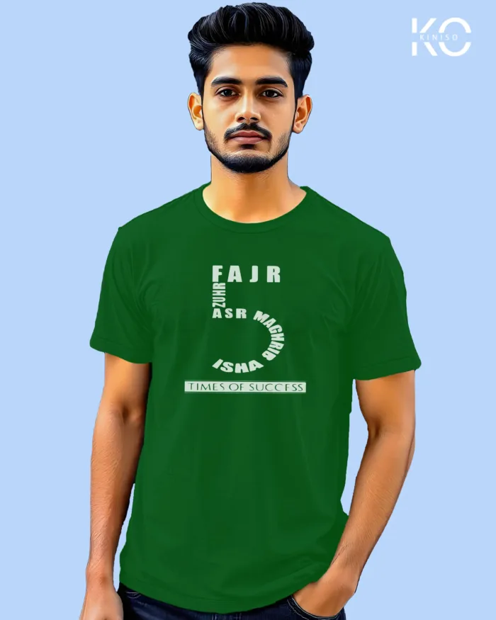 Islamic T-shirt - 5 Time Prayer - Modest Men's Crew Neck Half Sleeve tshirt in Bangladesh - Image 7