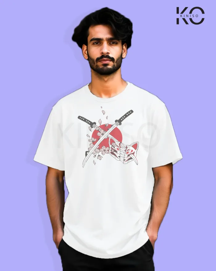 Demon Slayer Anime T-Shirt  - Double Sword - In Bangladesh - Image 11