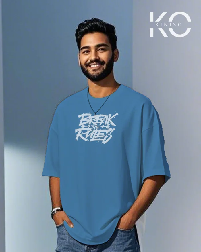 Gym men t shirt with Break The Rules Design printed